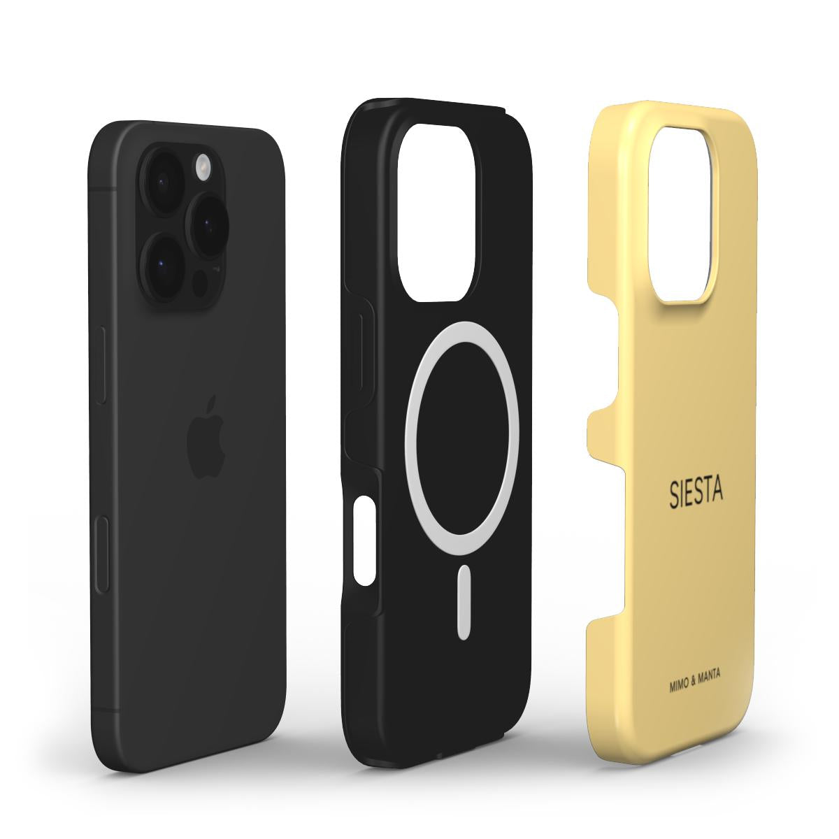 funda de movil color amarillo siesta MIMO & MANTA composicion