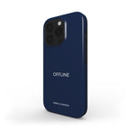 funda de movil color azul marino offline de lado