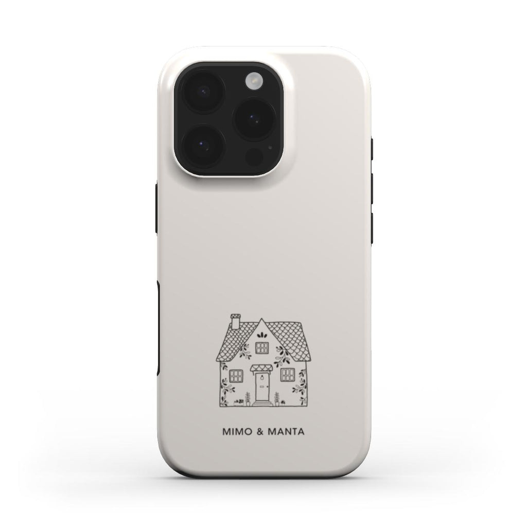 funda de movil color crema hogar MIMO & MANTA de frente