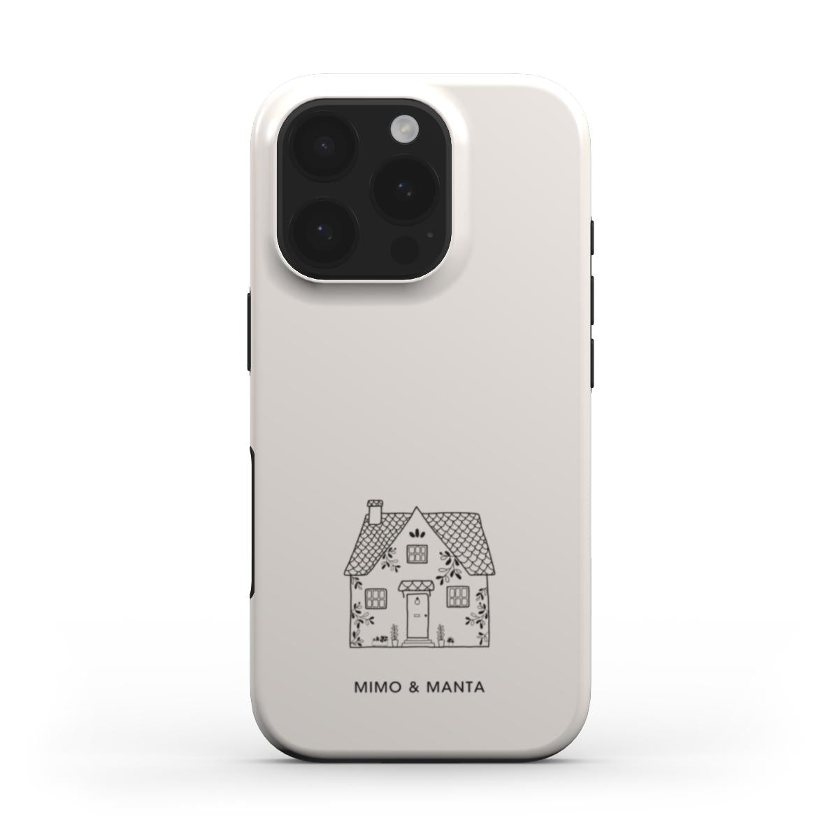 funda de movil color crema hogar MIMO & MANTA de frente