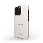 funda de movil offline color crema de lado