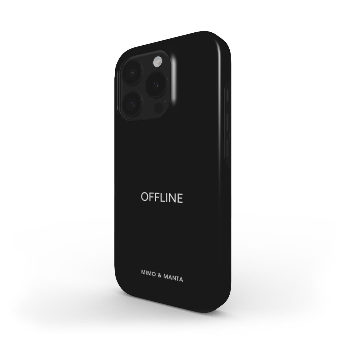 funda de móvil color negra offine de lado