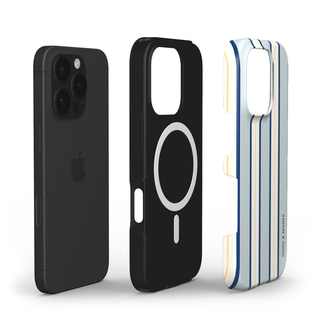 funda de móvil rayas azul composición - MIMO & MANTA