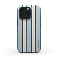 funda de móvil rayas azul de frente - MIMO & MANTA