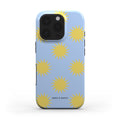 funda de móvil sol azul y amarillo de frente - MIMO & MANTA
