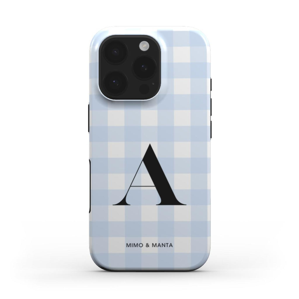 funda de móvil vichy celeste personalizada