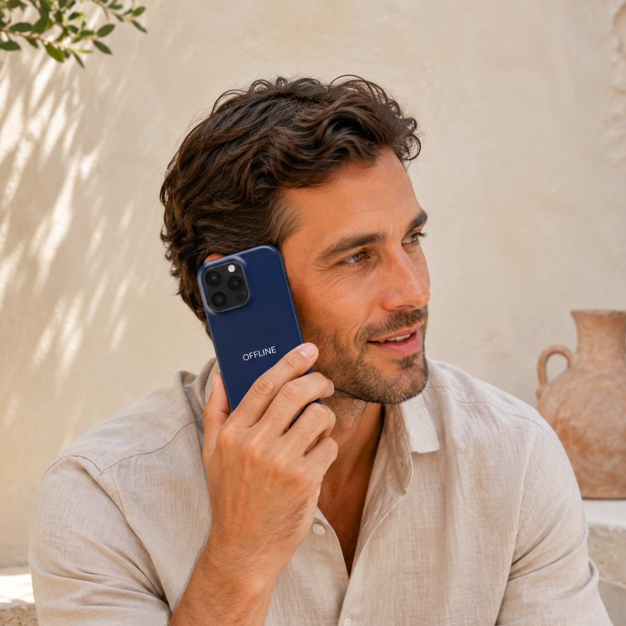 Funda basica azul marino para hombre OFFLINE