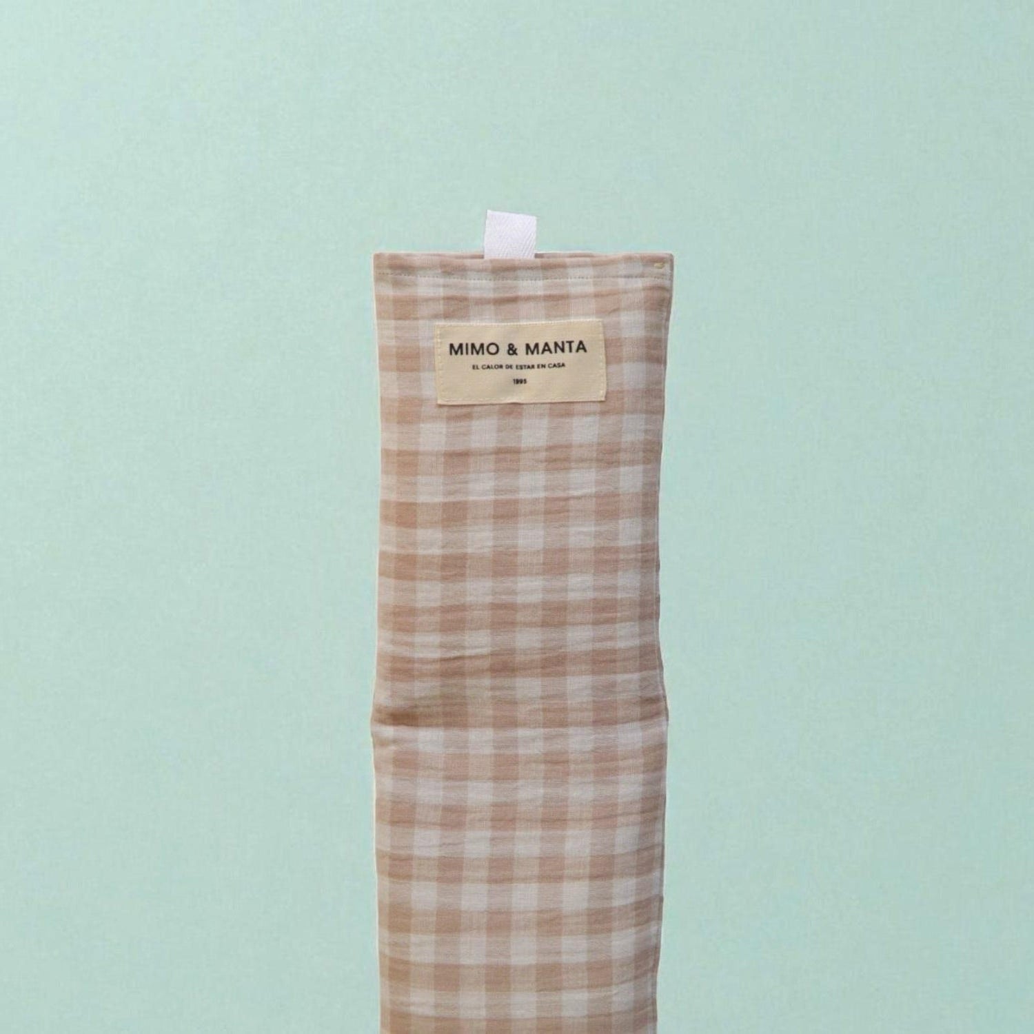 MIMO cervical vichy marron beige para el microondas 